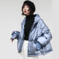 New Design Coat Girl Fashion Short Duck Silver Down Jacket High Quality Women For Winter Coat Girl